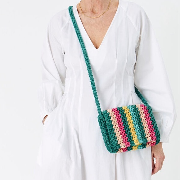 Accessorize Handbags - Accessorize London Stripe Macrame Crossbody Bag